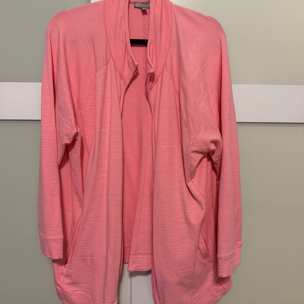Talbots Women’s Pink Zip Front Active Cardigan Jacket – Size 2X